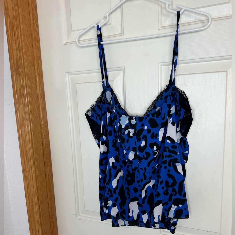 Boohoo Plus Blue Leopard Cami - Picture 2 of 3